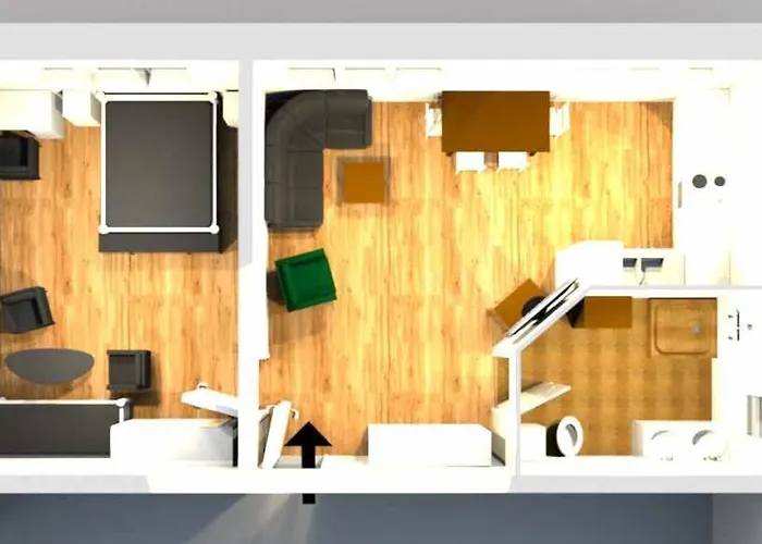 60qm 2 Raum Nahe Dem Stadtzentrum アパート